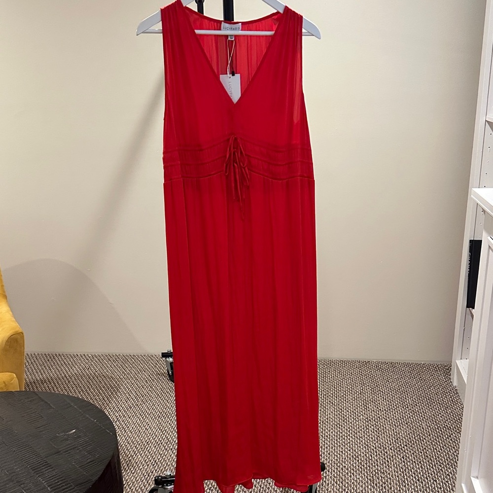 Lucy Paris Vibrant Red Maxi Dress